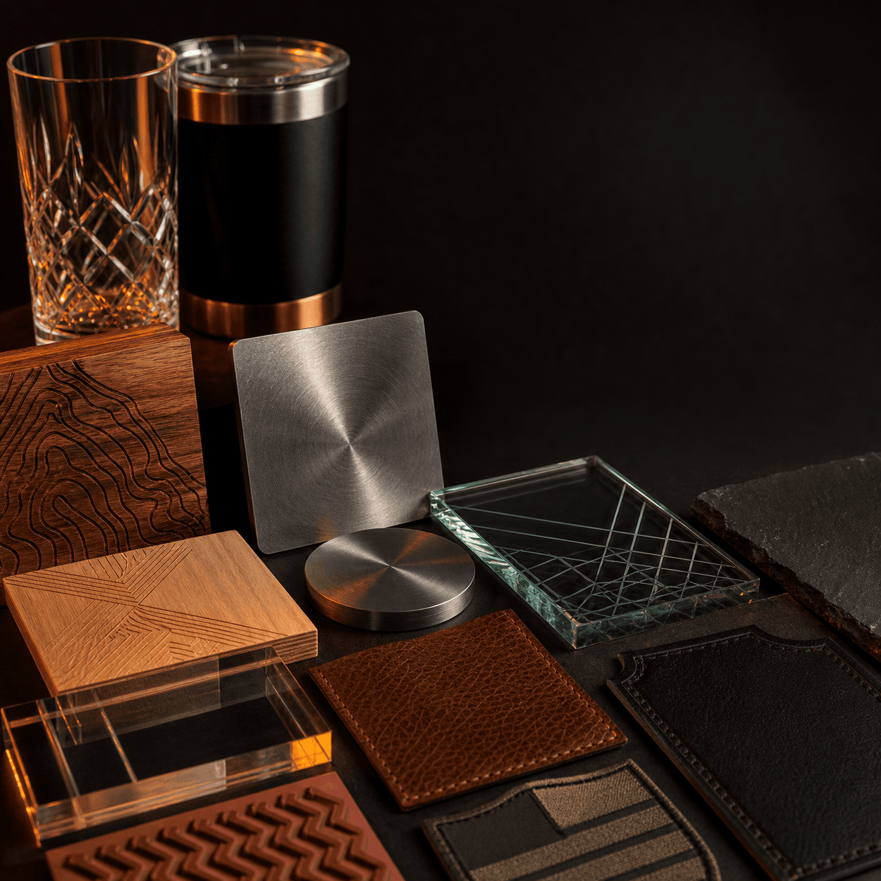 Craft material detail with warm studio lighting
