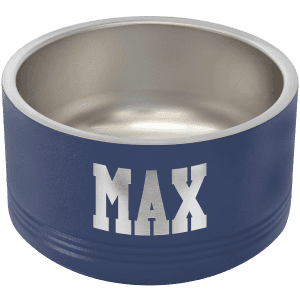 Navy Blue 12 oz. Polar Camel Powder Coated Stainless Steel Pet Bowl