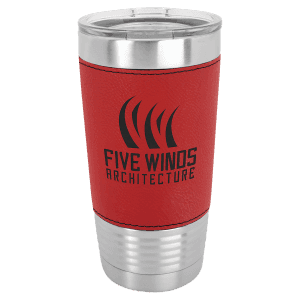 Red 20 oz. Polar Camel Leatherette Grip Tumbler with Standard Lid
