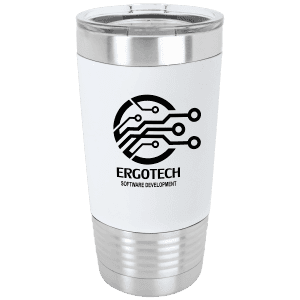 White/Black 20 oz. Polar Camel Silicone Grip Tumbler with Clear Standard Lid