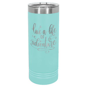 Teal 22 oz. Polar Camel Skinny Tumbler with Slider Lid