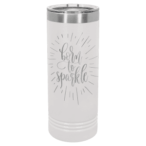 White 22 oz. Polar Camel Skinny Tumbler with Slider Lid