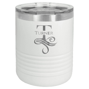 White 10 oz. Polar Camel Tumbler with Clear Standard Lid