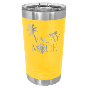 Yellow 16 oz. Polar Camel Pint with Slider Lid