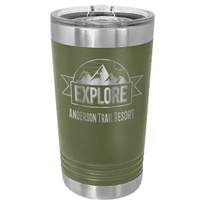 Olive Green 16 oz. Polar Camel Pint with Slider Lid