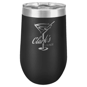 Black 16 oz. Polar Camel Stemless Wine Tumbler