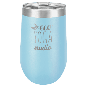 Light Blue 16 oz. Polar Camel Stemless Wine Tumbler