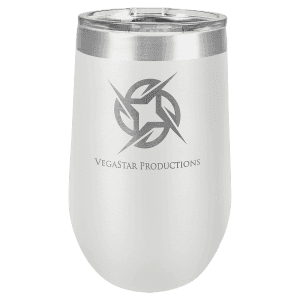 White 16 oz. Polar Camel Stemless Wine Tumbler