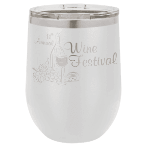White 12 oz. Polar Camel Stemless Wine Tumbler