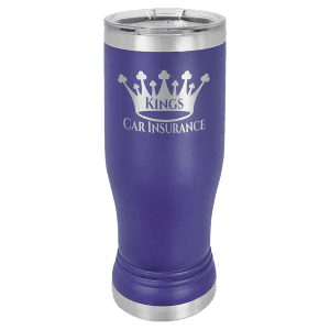 Purple 14 oz. Polar Camel Pilsner with Clear Standard Lid