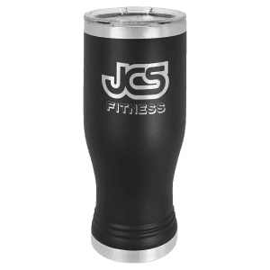 Black 20 oz. Polar Camel Pilsner with Clear Standard Lid