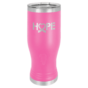 Pink 20 oz. Polar Camel Pilsner with Clear Standard Lid