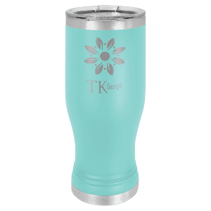Teal 20 oz. Polar Camel Pilsners with Clear Standard Lid