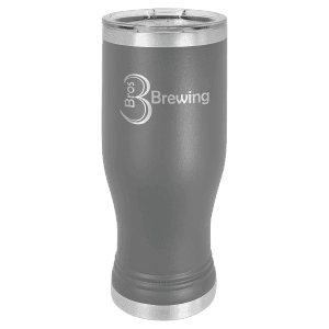 Dark Gray 20 oz. Polar Camel Pilsner with Clear Standard Lid