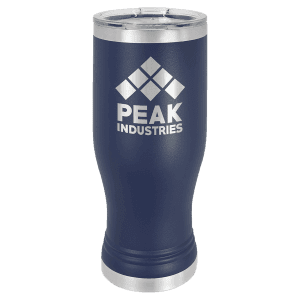 Navy Blue 20 oz. Polar Camel Pilsner with Clear Standard Lid