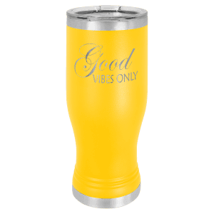Yellow 20 oz. Polar Camel Pilsner with Clear Standard Lid