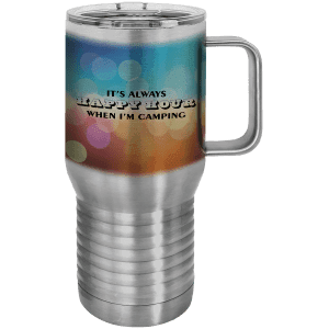 Stainless Steel 20 oz. Polar Camel Full Color Travel Mug with Slider Lid