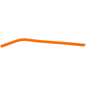 Orange Small Silicone Straw