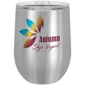 Stainless Steel 12 oz. Polar Camel Full Color Stemless Wine Tumbler