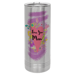 Stainless Steel 22 oz. Polar Camel Full Color Skinny Tumbler with Slider Lid