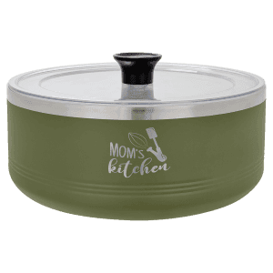 Olive Green 3 Quart Polar Camel Hot/Cold Serving Bowl with Lid