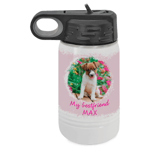 White 12 oz. Polar Camel Full Color Water Bottle