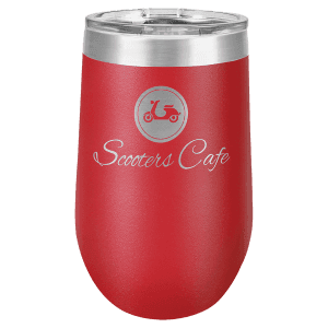 Red 16 oz. Polar Camel Stemless Wine Tumbler
