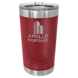 Maroon 16 oz. Polar Camel Pint with Slider Lid
