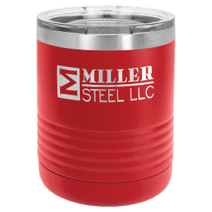 Red 10 oz. Polar Camel Tumbler with Clear Standard Lid