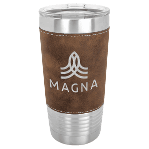 Rustic/Silver 20 oz. Polar Camel Leatherette Grip Tumbler with Standard Lid