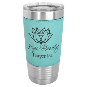 Teal 20 oz. Polar Camel Leatherette Grip Tumbler wth Standard Lid