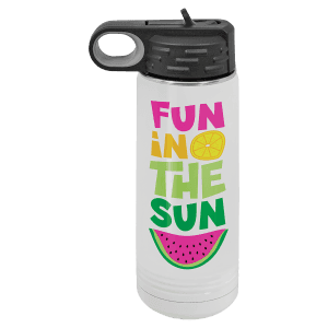 White 20 oz. Polar Camel Full Color Water Bottle