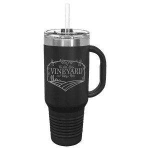 Black 40 oz. Polar Camel Travel Mug with Snap Lid and Straw