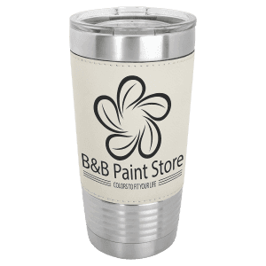 White 20 oz. Polar Camel Leatherette Grip with Standard Lid