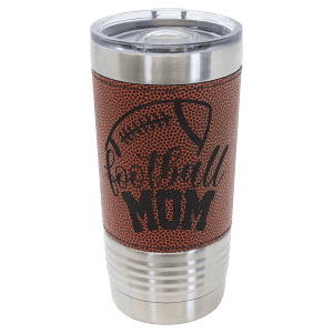 Football 20 oz. Polar Camel Leatherette Grip Sports Tumbler with Slider Lid