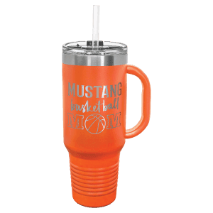 Orange 40 oz. Polar Camel Travel Mug with Snap Lid and Straw