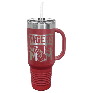 Maroon 40 oz. Polar Camel Travel Mug with Snap Lid and Straw