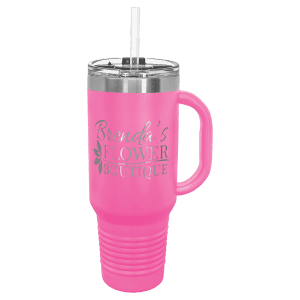 Pink 40 oz. Polar Camel Travel Mug with Snap Lid and Straw