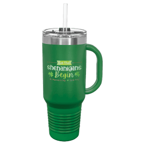 Green 40 oz. Polar Camel Travel Mug with Snap Lid and Straw