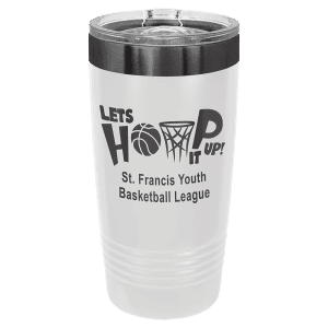 White/Ghost Black 20 oz. Polar Camel ION-Plated Ringneck Tumbler with Slider Lid