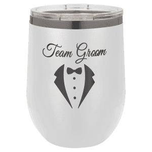 White/Ghost Black 12 oz. Polar Camel Stemless Wine Tumbler