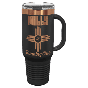 Black/Rose Gold 40 oz. Polar Camel Travel Mug with Snap Lid and Straw