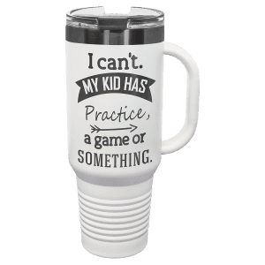 White/Ghost Black 40 oz. Polar Camel Travel Mug with Snap Lid and Straw