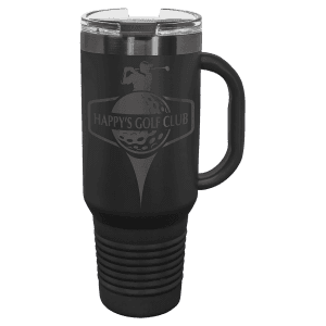 Black/Ghost Black 40 oz. Polar Camel Travel Mug with Snap Lid and Straw