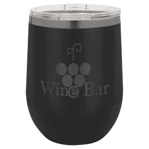 Black/Ghost Black 12 oz. Polar Camel Stemless Wine Tumbler