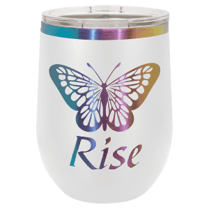 White/Prism 12 oz. Polar Camel Stemless Wine Tumbler