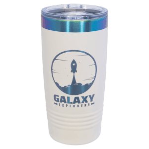 White/Prism 20 oz. Polar Camel ION-Plated Ringneck Tumbler with Slider Lid