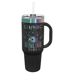 Black/Prism 40 oz. Polar Camel Travel Mug with Snap Lid and Straw