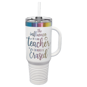 White/Prism 40 oz. Polar Camel Travel Mug with Snap Lid and Straw