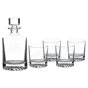 840 ML Polar Camel Round Decanter Set with 4-9 oz. Round Rocks Glasses